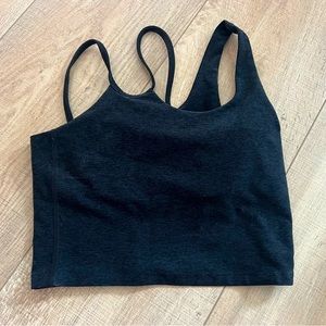 Beyond Yoga Women’s Dark Night Black Shapeshift Cropped Tank Top Small New!